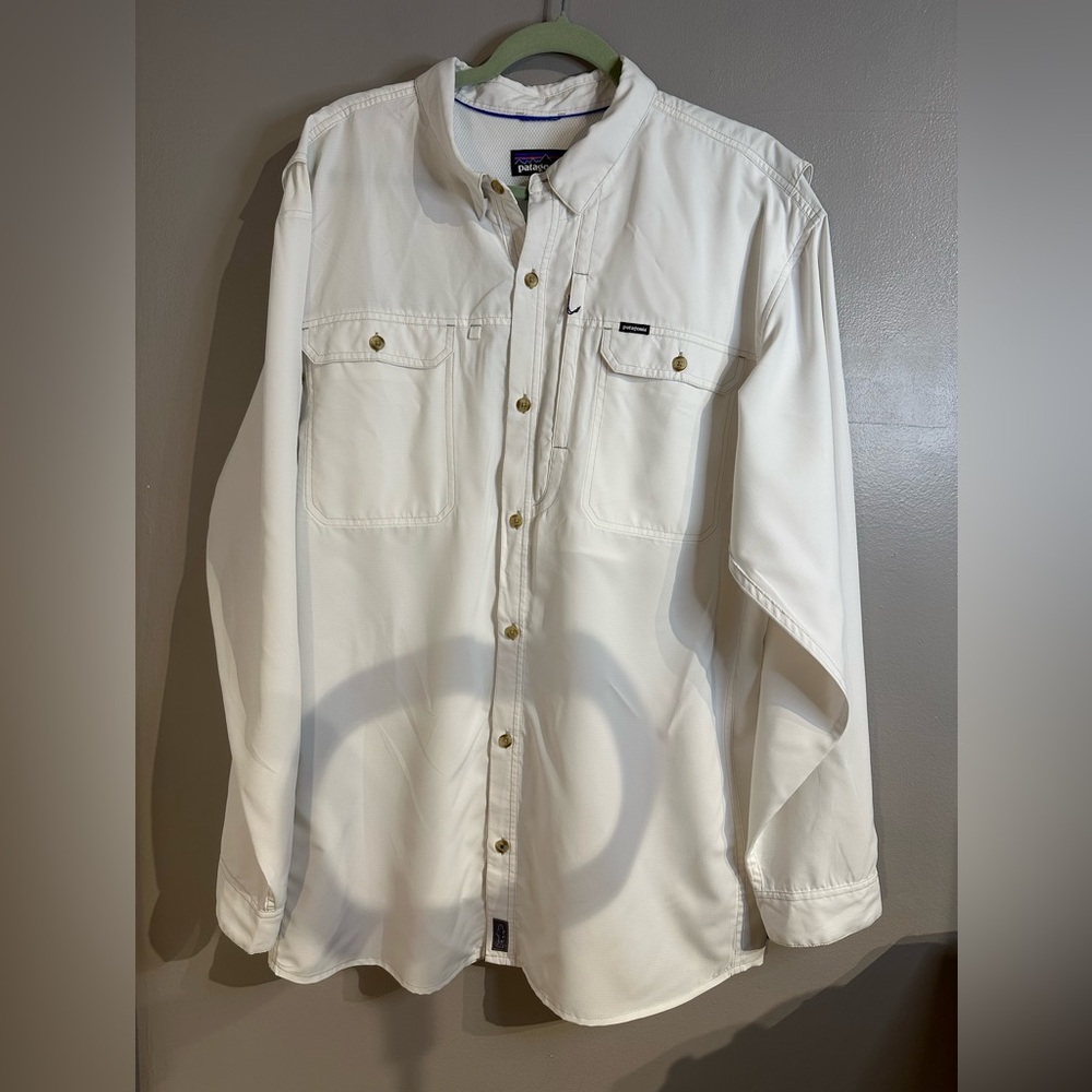 SPF Patagonia Sol Patrol II Shirt White Lightweight Button Up XXL - Picture 4 of 16
